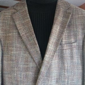 Jack Victor Men's Vintless Gray&Brown Glenplaid 2Btn Sport Jacket Size 46XL (33)
